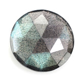 GREY LABRADORITE ROSE CUT BRIOLETTE ROUND 12MM 4.04 Cts.