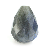 GREY LABRADORITE FACETED DROPS (HALF DRILL) 14X10MM 11.36 Cts.