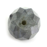 GREY LABRADORITE FACETED DROPS (HALF DRILL) 14X10MM 11.36 Cts.