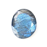 LABRADORITE ROSE CUT IRREGULAR OVAL (BLUE SHINE) 10X8MM 1.76 Cts.