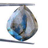 LABRADORITE BOTH SIDE TABLE CUT KITE 26.70X22.40MM 18.12 Cts.