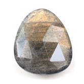 GREY LABRADORITE ROSE CUT TRILLIONISH (ORANGE SHINE) 13X11MM 3.56 Cts.