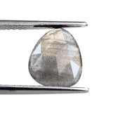GREY LABRADORITE ROSE CUT TRILLIONISH (ORANGE SHINE) 13X11MM 3.56 Cts.