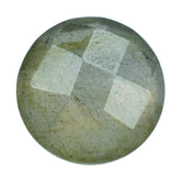 GREY LABRADORITE CHECKER CUT BRIOLETTE ROUND (COPPER SHINE) 8MM 1.73 Cts.