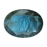 GREY LABRADORITE BOTH SIDE TABLE CUT OVAL 18X13MM 7.87 Cts.