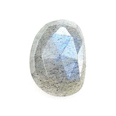 GREY LABRADORITE ROSE CUT FANCY CAB 10X7.50MM 2.07 Cts.