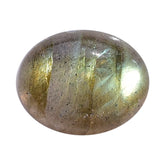 COPPER LABRADORITE PLAIN OVAL CAB (OPAQUE/MANY BLACK SPOT & CRACK) 10.00X7.00 MM 2.51 Cts.