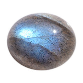 BLUE LABRADORITE PLAIN OVAL CAB (SUPER/MANY BLACK SPOT & CRACK) 12.00X10.00 MM 4.62 Cts.