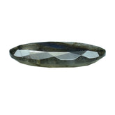 BLUE LABRADORITE (OPAQUE/MANY BLACK SPOT & CRACK) BOTH SIDE TABLE CUT OVAL 18.00X13.00 MM 6.18 Cts.