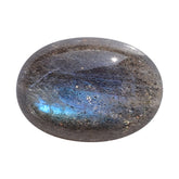 BLUE LABRADORITE (OPAQUE/MANY BLACK SPOT & CRACK) PLAIN LENTIL OVAL 18.00X13.00 MM 8.86 Cts.