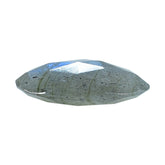 BLUE GREEN LABRADORITE (OPAQUE/MANY BLACK SPOT & CRACK) ONE SIDE ROSE CUT BACK SIDE TABLE CUT OVAL 14X11MM 4.33 Cts.