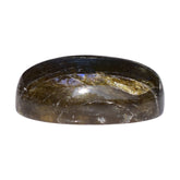 BLUE GREEN LABRADORITE (OPAQUE/MANY BLACK SPOT & CRACK) PLAIN OVAL CAB 18X13 MM 13.17 Cts.