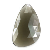 GREY MOONSTONE ROSE CUT IRREGULAR PEARISH CAB 33X21MM (MEDIUM/CLEAN) 18.68 Cts.