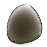 GREY MOONSTONE ROSE CUT IRREGULAR PEARISH CAB 28X26MM 22.34 Cts.