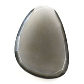 GREY MOONSTONE ROSE CUT IRREGULAR PEARISH CAB 29X20MM 18.95 Cts.