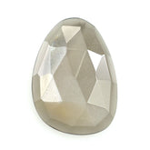 GREY MOONSTONE ROSE CUT PEARISH CAB 14X10MM 3.14 Cts.