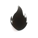 GREY MOONSTONE PLAIN FLAT BLACK FLAME (DARK)(CLEAN) 17.50X12.00 MM 5.35 Cts.