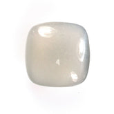 GREY MOONSTONE PLAIN LENTIL CUSHION (SILVER GREY LIGHT)(OPAQUE)(CLEAN) 10.00X10.00 MM 3.27 Cts.