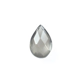 GREY MOONSTONE CHECKER CUT BRIOLETTE PEAR (DARK)(CLEAN) 6.00X4.00 MM 0.39 Cts.