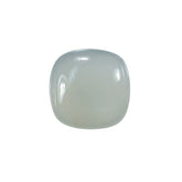 GREY MOONSTONE PLAIN LENTIL CUSHION (SILVER GREY LIGHT)(OPAQUE)(CLEAN) 8.00X8.00 MM 1.91 Cts.