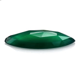 GREEN ONYX ROSE CUT MARQUISE CAB 30X13MM 12.40 Cts.