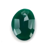 GREEN ONYX IRREGULAR CUT BACK IRREGULAR OVAL 18X13MM 7.06 Cts.