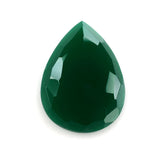 GREEN ONYX IRREGULAR CUT PEAR CAB 16X12MM 5.60 Cts.