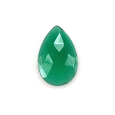 GREEN ONYX ROSE CUT PEAR CAB 14X9MM 2.20 Cts.