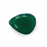 GREEN ONYX BOTH SIDE TABLE CUT IRREGULAR PEAR 13.50X10.50MM 3.26 Cts.