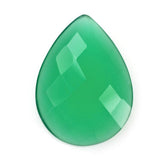 GREEN ONYX CHECKER PEAR CAB 18X13MM 5.58 Cts.