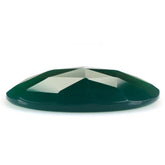 GREEN ONYX ROSE CUT OVAL CAB 20X15MM 9.53 Cts.