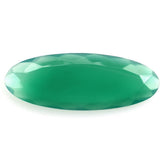 GREEN ONYX BOTH SIDE TABLE CUT OVAL 35X13MM 12.41 Cts.