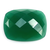 GREEN ONYX CHECKER CUSHION CAB 20X15MM 15.02 Cts.