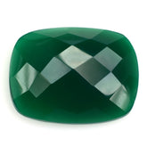 GREEN ONYX CHECKER CUSHION CAB 20X15MM (DARK/CLEAN) 15.06 Cts.