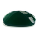 GREEN ONYX CHECKER CUSHION CAB 20X15MM (DARK/CLEAN) 15.06 Cts.