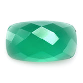 GREEN ONYX CHECKER CUT CUSHION CAB 12X7MM 2.30 Cts.