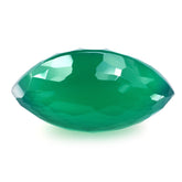 GREEN ONYX IRREGULAR CUT BRIOLETTE OVAL 22.10X12MM 19.35 Cts.