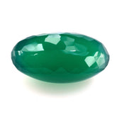 GREEN ONYX IRREGULAR CUT BRIOLETTE OVAL 22.10X12MM 19.35 Cts.