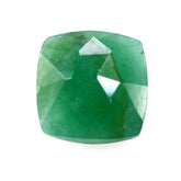 GREEN ONYX ROSE CUT BRIOLETTE CUSHION 7MM 1.40 Cts.