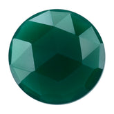 GREEN ONYX ROSE CUT BRIOLITE ROUNDISH 12MM 3.45 Cts.