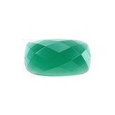 GREEN ONYX CHECKER CUT CUSHION CAB 12X7MM 0.94 Cts.