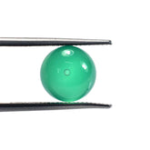 GREEN ONYX PLAIN ROUND BALL (LIGHT)(CLEAN)(H/D_0.75) 10.00X10.00 MM 6.96 Cts.