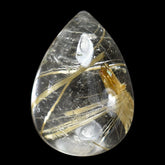 GOLDEN RUTILE QUARTZ PEAR CAB 13X9MM 4.27 Cts.