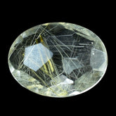 GOLDEN RUTILE QUARTZ IRREGULAR CUT BRIOLETTE OVAL 8X6MM 1.06 Cts.