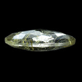 GOLDEN RUTILE QUARTZ IRREGULAR FACET BRIOLETTE OVAL 16X12MM 6.33 Cts.