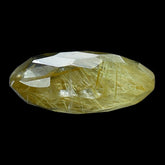 GOLDEN RUTILE QUARTZ IRREGULAR FACET BRIOLETTE OVAL 10X8MM 2.30 Cts.
