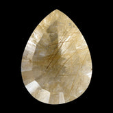 GOLDEN RUTILE QUARTZ CONCAVE CUT PEAR 20X15MM 14.18 Cts.