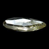 GOLDEN RUTILE QUARTZ ROSE CUT BRIOLETTE IRREGULAR PEAR 15X14.50MM 5.20 Cts.