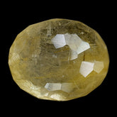 GOLDEN RUTILE QUARTZ IRREGULAR FACET OLIVE 15X12MM 12.97 Cts.
