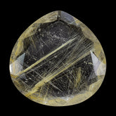 GOLDEN RUTILE QUARTZ BOTH SIDE TABLE CUT PEAR 22MM 17.95 Cts.